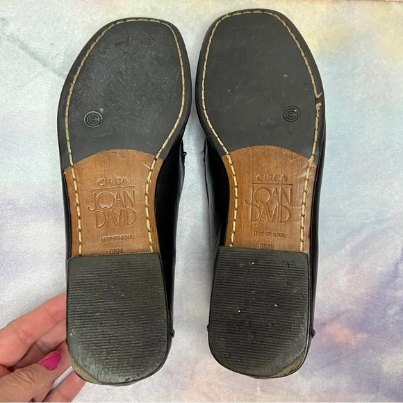 Circa Joan & David Black Leather Flat Women’s 8.5 - Picture 7 of 11